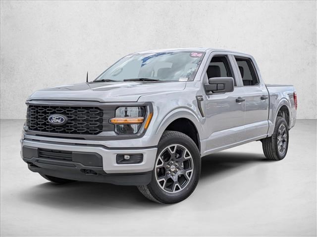 Iconic Silver Metallic 2024 Ford F-150 STX 4dr SuperCrew 4WD Pickup Truck Four-Wheel Drive Automatic
