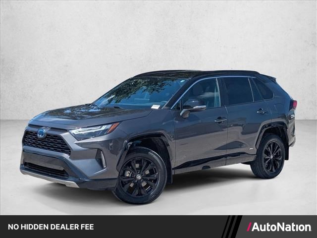Magnetic Gray Metallic/Midnight Black Metallic 2024 Toyota RAV4 Hybrid SUV / Crossover All-Wheel Drive Automatic
