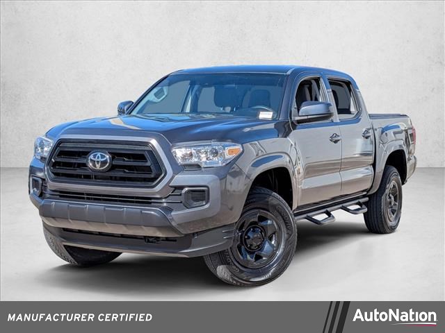 Magnetic Gray Metallic 2021 Toyota Tacoma SR V6 Double Cab 4WD Pickup Truck Four-Wheel Drive Automatic