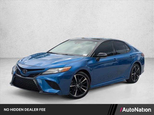 Blue Streak/Midnight Black Metallic 2019 Toyota Camry Sedan Front-Wheel Drive Automatic