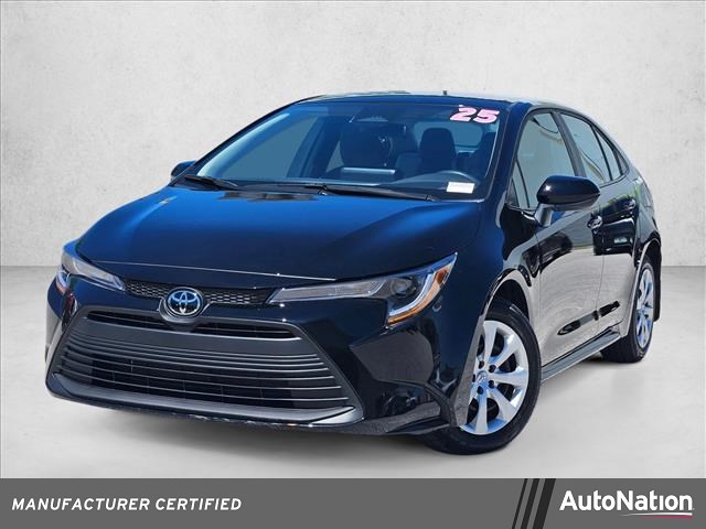 Black 2025 Toyota Corolla LE FWD Sedan Front-Wheel Drive Continuously Variable Transmission