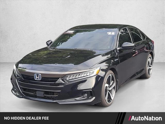 Crystal Black Pearl 2022 Honda Accord Hybrid Sedan Front-Wheel Drive Automatic