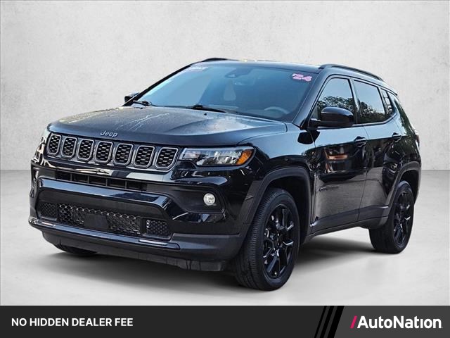 Diamond Black Crystal Pearlcoat 2024 Jeep Compass Latitude 4WD SUV / Crossover Four-Wheel Drive 8-Speed Automatic