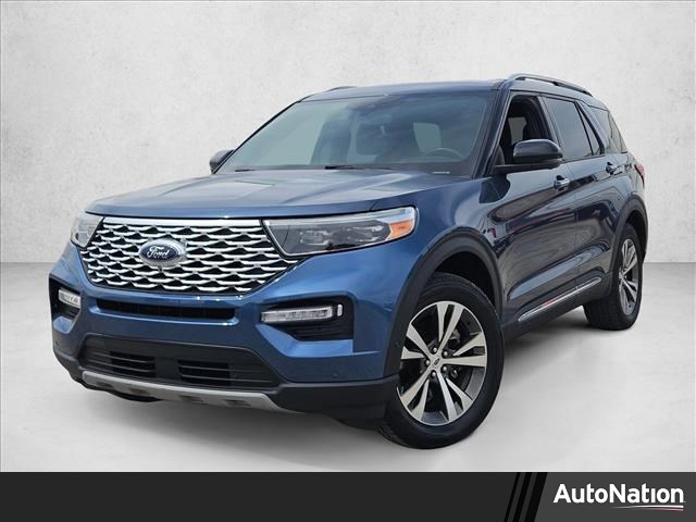 Blue Metallic 2020 Ford Explorer Platinum AWD SUV / Crossover All-Wheel Drive Automatic
