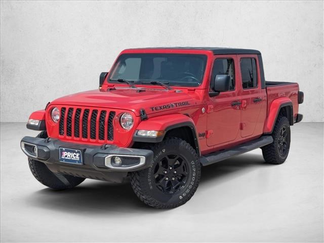 Firecracker Red Clearcoat 2021 Jeep Gladiator Texas Trail 4WD Pickup Truck Four-Wheel Drive 8-Speed Automatic