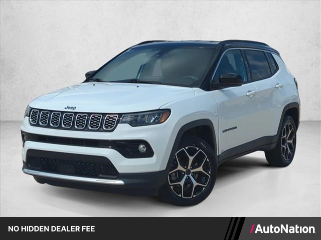 Bright White Clearcoat 2025 Jeep Compass Limited 4WD SUV / Crossover Four-Wheel Drive 8-Speed Automatic