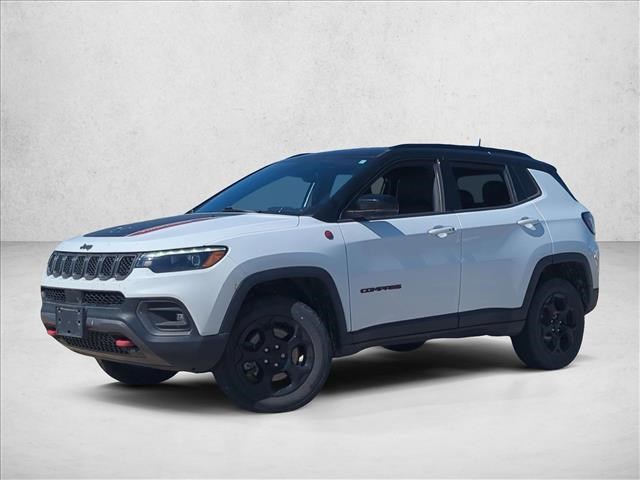 Bright White Clearcoat 2023 Jeep Compass Trailhawk 4WD SUV / Crossover Four-Wheel Drive 8-Speed Automatic