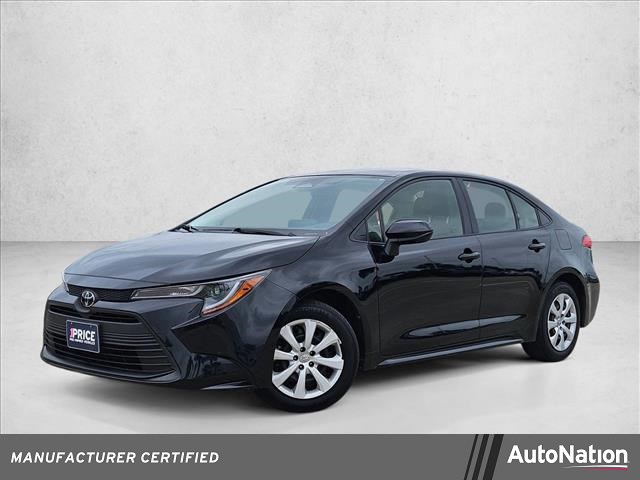Midnight Black Metallic 2023 Toyota Corolla LE FWD Sedan Front-Wheel Drive Continuously Variable Transmission
