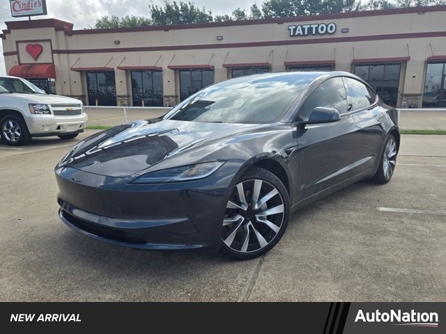 Gray (Stealth Grey) 2025 Tesla Model 3 Long Range RWD Sedan Rear-Wheel Drive Automatic