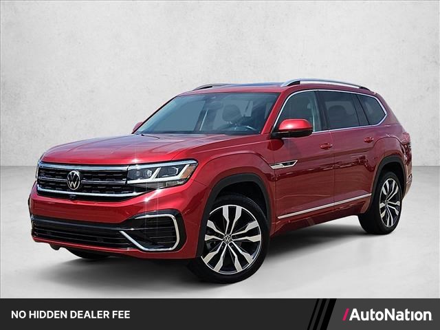 Aurora Red Metallic 2023 Volkswagen Atlas SUV / Crossover All-Wheel Drive 8-Speed Automatic