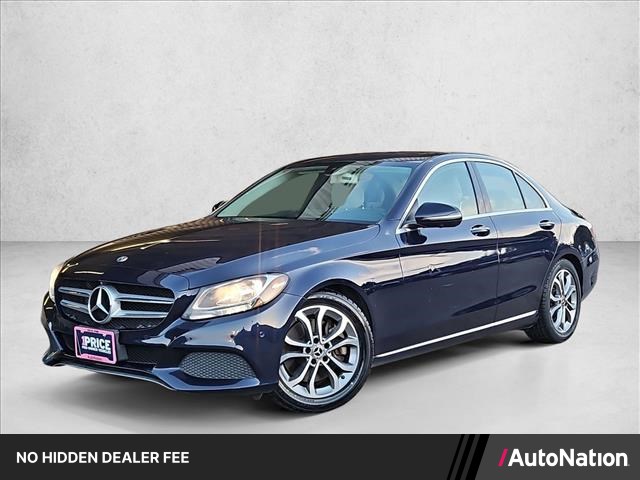 Lunar Blue Metallic 2018 Mercedes-Benz C-Class Sedan Rear-Wheel Drive Automatic
