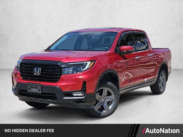 Radiant Red Metall 2023 Honda Ridgeline RTL-E AWD Pickup Truck All-Wheel Drive 9-Speed Automatic