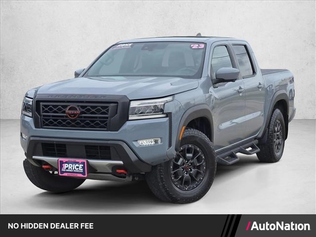 Boulder Gray Pearl 2023 Nissan Frontier PRO-4X Crew Cab 4WD Pickup Truck Four-Wheel Drive Automatic
