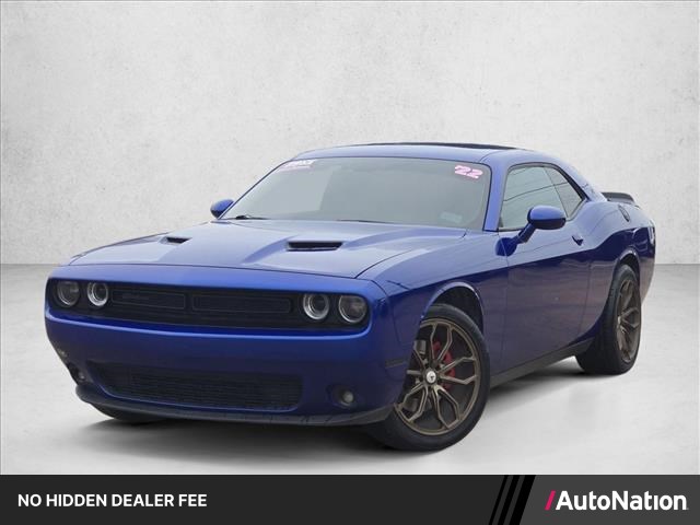 Indigo Blue 2022 Dodge Challenger SXT RWD Coupe Rear-Wheel Drive 8-Speed Automatic