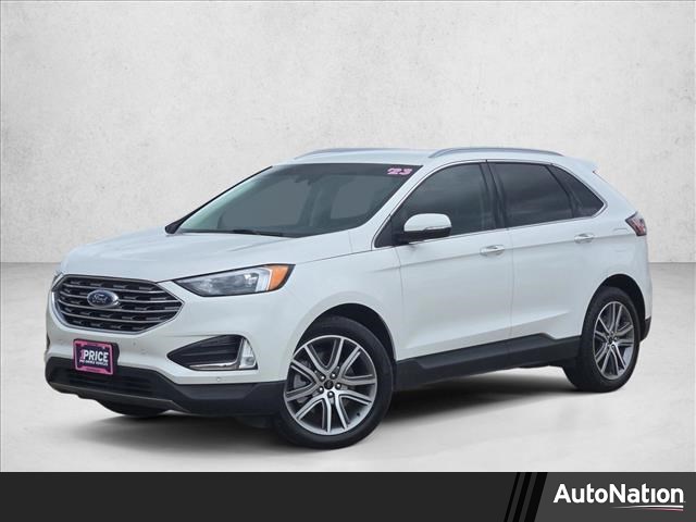 Star White Metallic Tri-Coat 2023 Ford Edge Titanium AWD SUV / Crossover All-Wheel Drive 8-Speed Automatic