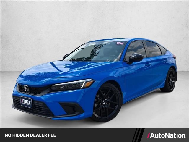 Boost Blue Pearl 2024 Honda Civic Hatchback Sport FWD Hatchback Front-Wheel Drive Automatic