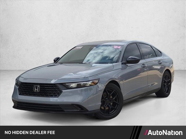Gray 2024 Honda Accord Hybrid Sedan Front-Wheel Drive Automatic