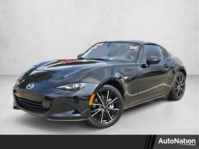 Jet Black Mica 2025 Mazda MX-5 Miata RF Grand Touring RWD Convertible Rear-Wheel Drive Automatic