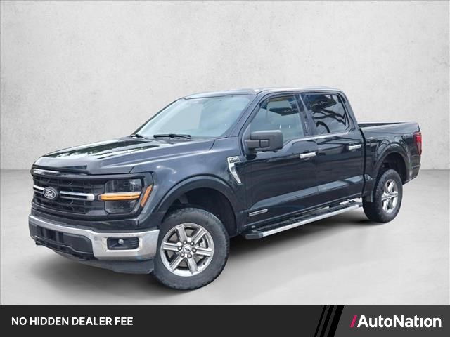 Agate Black Metallic 2024 Ford F-150 XLT SuperCrew 4WD Pickup Truck Four-Wheel Drive Automatic