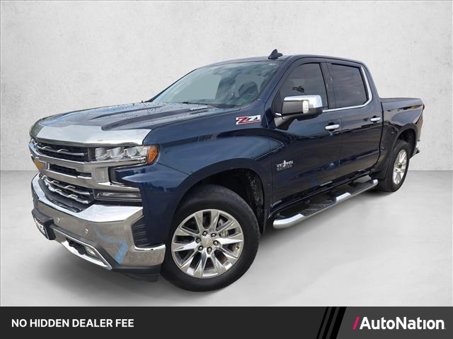 Northsky Blue Metallic 2020 Chevrolet Silverado 1500 LTZ Crew Cab 4WD Pickup Truck Four-Wheel Drive Automatic
