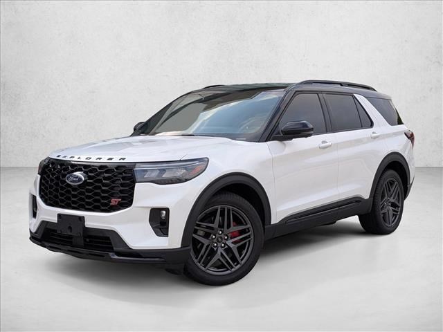 Star White Metallic Tri-Coat 2025 Ford Explorer ST AWD SUV / Crossover All-Wheel Drive Automatic