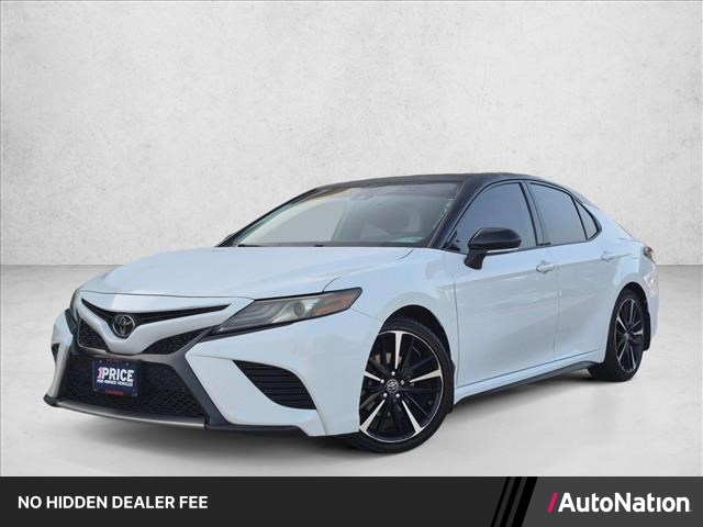 White 2019 Toyota Camry Sedan Front-Wheel Drive Automatic