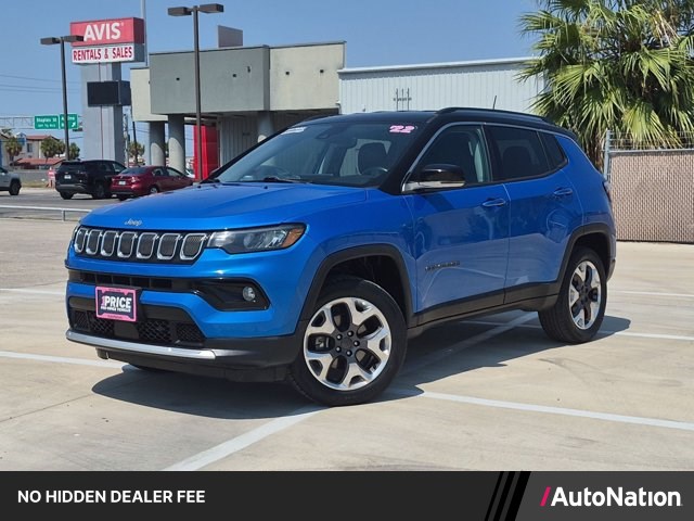 Laser Blue Pearlcoat 2022 Jeep Compass SUV / Crossover Four-Wheel Drive 9-Speed Automatic