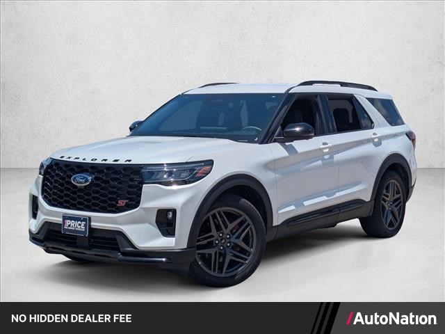 Star White Metallic Tri-Coat 2025 Ford Explorer SUV / Crossover All-Wheel Drive Automatic