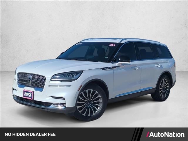 Pristine White Metallic Tri-Coat 2020 Lincoln Aviator SUV / Crossover Rear-Wheel Drive Automatic