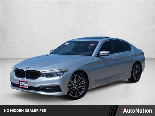 Glacier Silver Met 2017 BMW 5 Series Sedan Rear-Wheel Drive Automatic