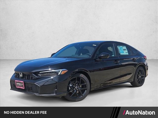 Crystal Black Pearl 2026 Honda Civic Hatchback Sport FWD Hatchback Front-Wheel Drive Continuously Variable Transmission