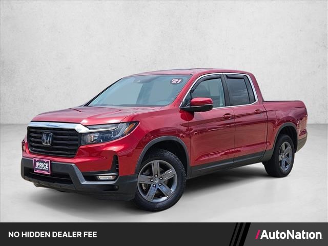 Radiant Red Metallic Ii 2021 Honda Ridgeline RTL AWD Pickup Truck All-Wheel Drive 6-Speed Automatic