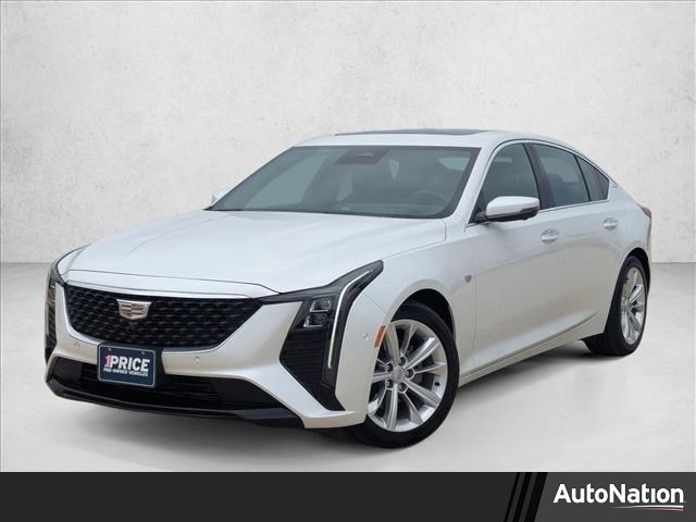 Crystal White Tricoat 2025 Cadillac CT5 Premium Luxury RWD Sedan Rear-Wheel Drive Automatic