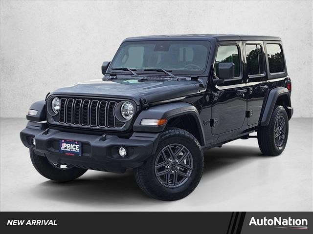Black Clearcoat 2025 Jeep Wrangler Sport S 4-Door 4WD SUV / Crossover Four-Wheel Drive 8-Speed Automatic