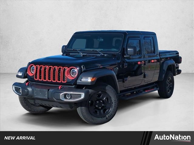 Black Clearcoat 2024 Jeep Gladiator Sport Crew Cab 4WD Pickup Truck Four-Wheel Drive 8-Speed Automatic