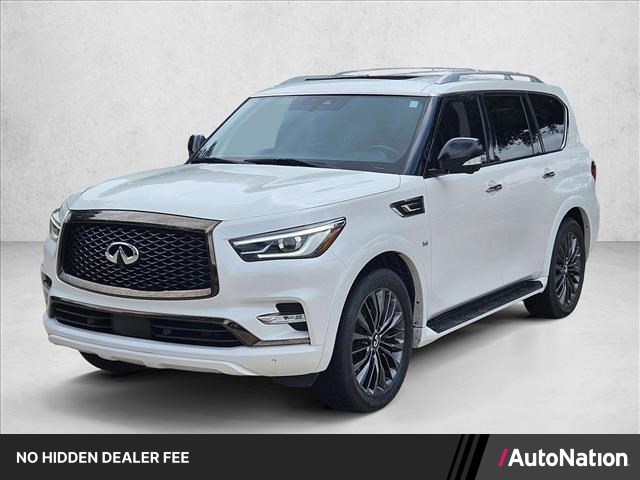 Moonstone White 2020 INFINITI QX80 Luxe RWD SUV / Crossover Rear-Wheel Drive Automatic