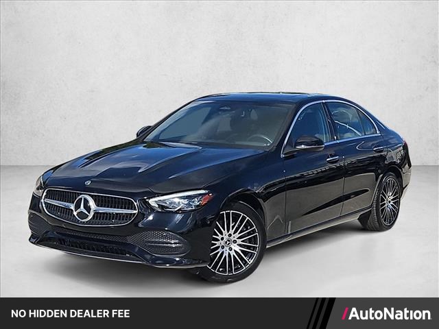 Black 2024 Mercedes-Benz C-Class Sedan Rear-Wheel Drive Automatic
