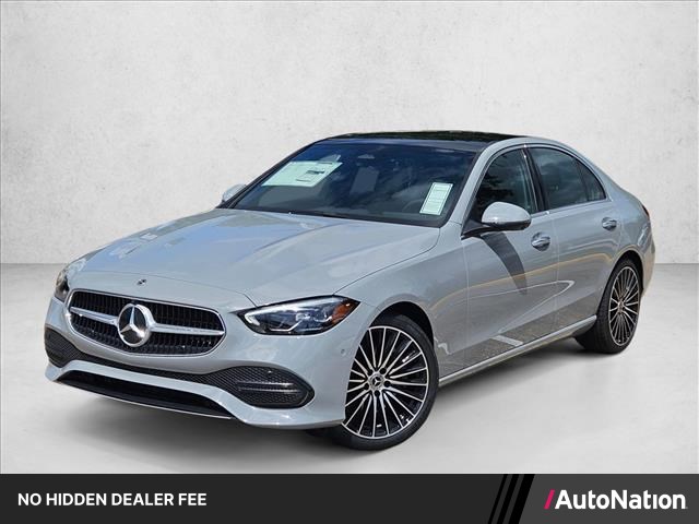 Gray (Manufaktur Alpine Grey) 2026 Mercedes-Benz C-Class Sedan Rear-Wheel Drive Automatic