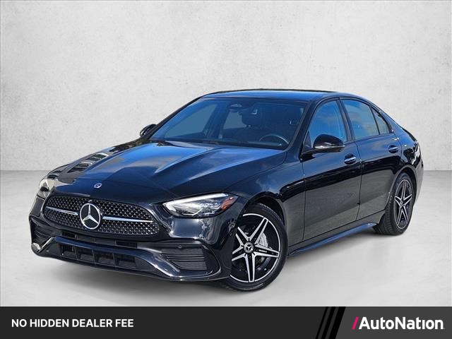 Black 2024 Mercedes-Benz C-Class Sedan Rear-Wheel Drive Automatic