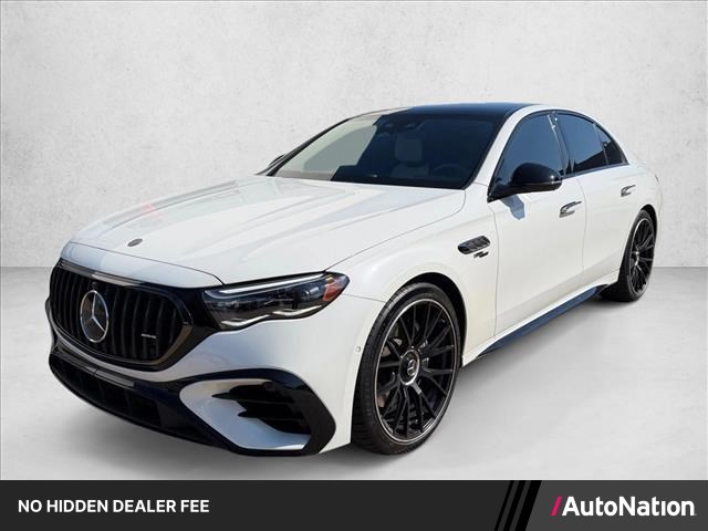 Manufaktur Moonlight White Metallic 2025 Mercedes-Benz E-Class Sedan All-Wheel Drive Automatic