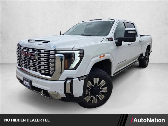 Summit White 2025 GMC Sierra 2500HD Denali Crew Cab 4WD Pickup Truck Four-Wheel Drive Automatic