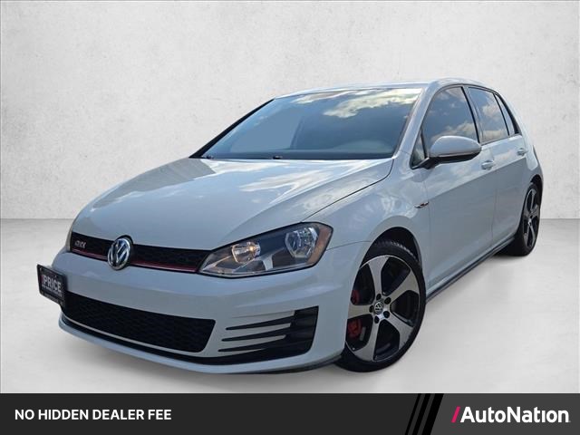 White 2015 Volkswagen Golf GTI Hatchback Front-Wheel Drive 6-Speed Automatic