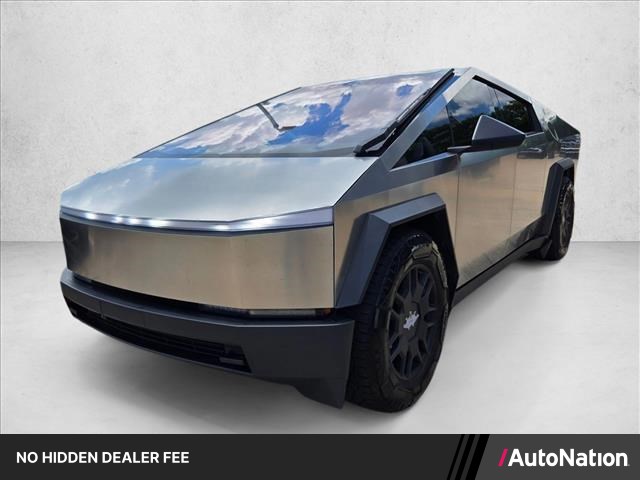 Silver 2025 Tesla Cybertruck Pickup Truck All-Wheel Drive 1-Speed Automatic