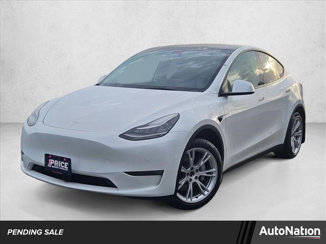 Pearl White Multi-Coat 2022 Tesla Model Y Long Range AWD SUV / Crossover All-Wheel Drive Automatic