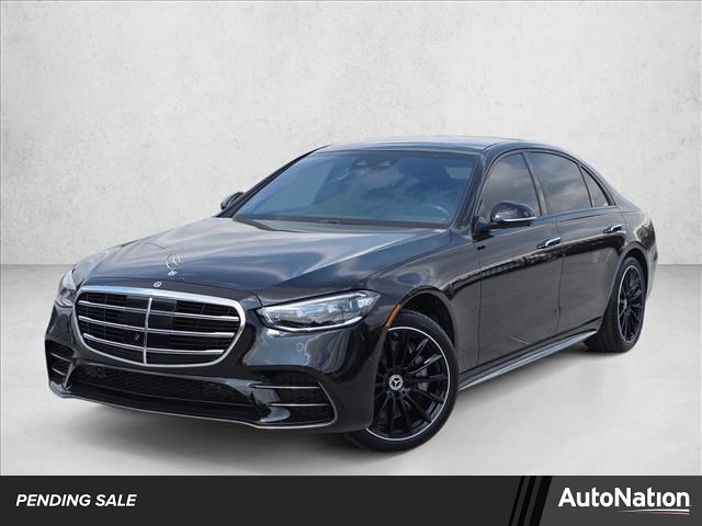 Obsidian Black Metallic 2025 Mercedes-Benz S-Class S 580 4MATIC Sedan All-Wheel Drive Automatic