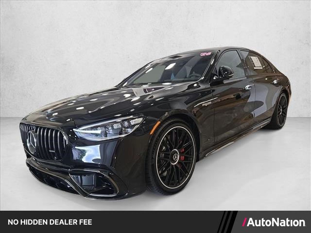 Obsidian Black Metallic 2026 Mercedes-Benz S-Class AMG S 63 E Performance 4MATIC Sedan All-Wheel Drive Automatic