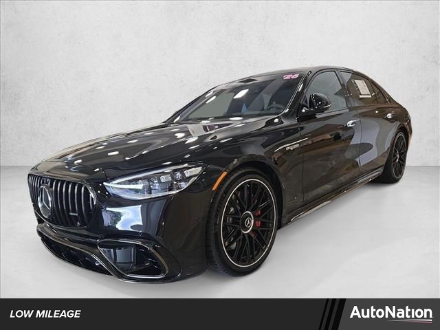 Obsidian Black Metallic 2026 Mercedes-Benz S-Class AMG S 63 E Performance 4MATIC Sedan All-Wheel Drive Automatic
