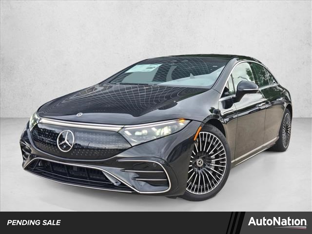 Obsidian Black Metallic 2026 Mercedes-Benz EQS 580 4MATIC Sedan All-Wheel Drive Automatic