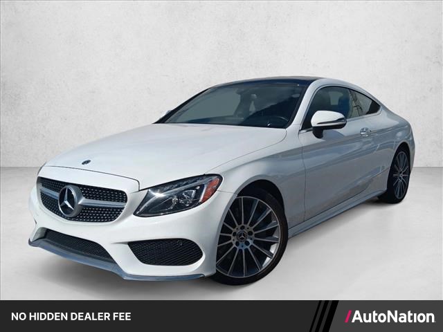 Polar White 2018 Mercedes-Benz C-Class Coupe Rear-Wheel Drive Automatic