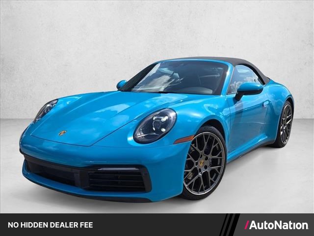Miami Blue 2021 Porsche 911 Convertible Rear-Wheel Drive Automatic